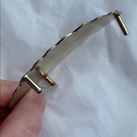 Beautiful Abalone and silver belt buckle - Picture 3 of 3